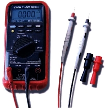 Multimeter works in hazardous areas.