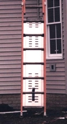 Ladder Guard prevents unauthorized use of ladders.