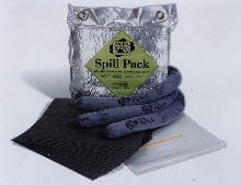 Spill Cleaning Pack is compact and easy to hang.