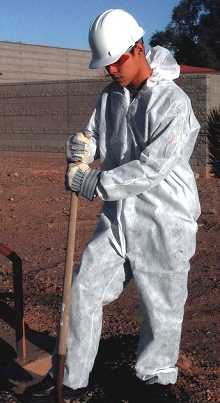 Coveralls keep user cool and comfortable.