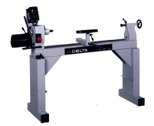 Variable Speed Lathe suits wood turning applications.
