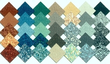 Rubber Floor Covering comes in 35 colors.