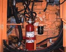 Fire Suppression System continuously protects heavy equipment.