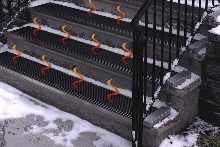 Heated Stair Treads provide sure footing in icy conditions.