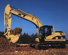 Hydraulic Excavators feature increased hp and operator comfort.