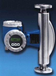 Flowmeter measures mass, volume, density, and temperature.