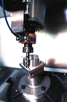 Dynamometer measures cutting forces during high-speed milling.