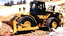 Wheel Dozer offers ergonomically designed operator station.