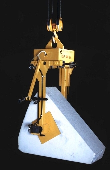 Pneumatic Clamping Lifter rotates delicate material.