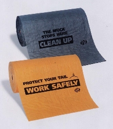 Absorbent Mat provides safety or clean messages.