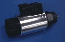 Solenoid features interchangeable coil design.