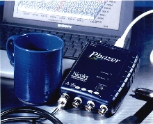 Dynamic Analyzer plugs into notebook or palm PC.