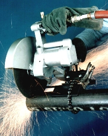 Air-Powered Saw converts into chop-off saw.