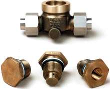 Plugs protect valve components during flushing/cleaning.
