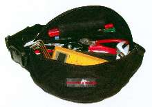 Spill-Proof Tool Belt carries and organizes tools.