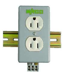 Utility Outlet features DIN rail mounting.