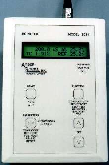 EC Meter determines conductivity of aqueous solutions.