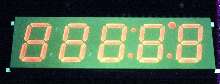 LED Display indicates time and temperature.