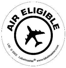 Label marks air-eligible dangerous goods.