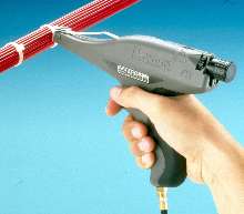 Cable-Tie Tool offers pushbutton operation.