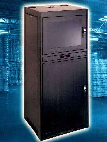 Cabinet houses and protects remote site PCs.