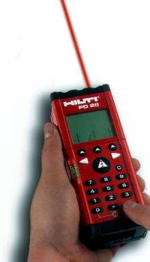Laser Range Meters measure distances up to 500 ft.