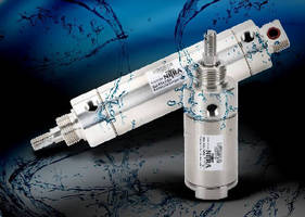 Pneumatic Air Cylinders feature stainless steel construction.