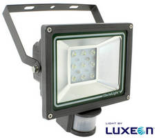 IP54, 1.4 kg LED Floodlight incorporates PIR motion sensor.
