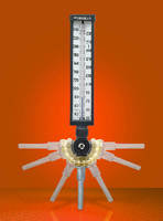 Glass Thermometer features adjustable angle.