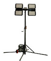 Mini LED Light Tower can be deployed by one person.