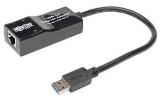 Communications Adapter enables Ethernet link via USB 3.0 port.