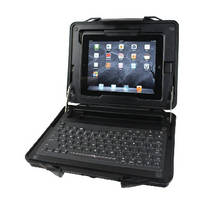 Protective Case adds keyboard to Apple iPad.