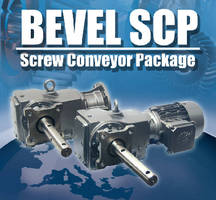 Screw Conveyors feature helical-bevel gears.