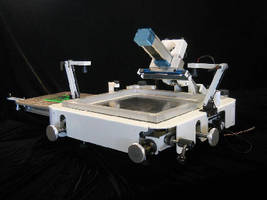 SMT Printer features boom style dual squeegee head.