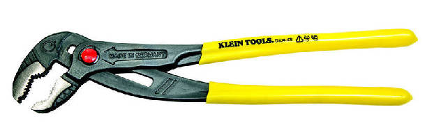 Pump Pliers feature curved jaw design.