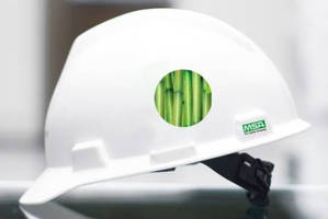 Industrial Hard Hat is made from sugarcane-sourced HDPE.