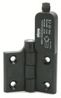 Hinges feature integrated safety switch.