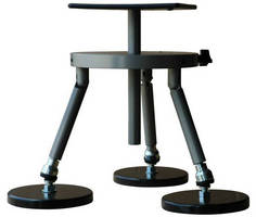 Tripod with Magnetic Foot Pads mounts to metal surfaces.