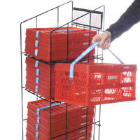 Polypropylene Crate pops open to transport items.