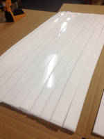 Extruded Plastic Sheet is available in pre-cut strip form.