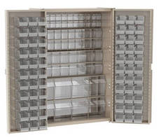 Steel Cabinets are available with various sizes of TiltView bins.