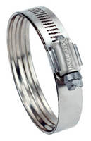 Worm Gear Clamp features self-compensating spring liner.