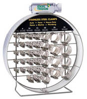 Clamp-Shaped POP Rack displays IDEAL-TRIDON clamps.