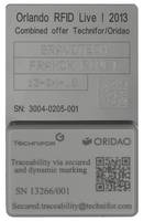 Printed RFID Tag provides secure, dynamic traceability.