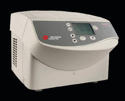 Microcentrifuges process samples at speeds up to 15,000 rpm.