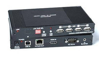 HDMI USB KVM Over IP Extender includes audio, RS232, and IR.
