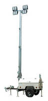 Mobile LED Light Tower can run unassisted for up to 60 hr.