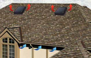 Solar Roof Vent carries 750 cfm max airflow rating.