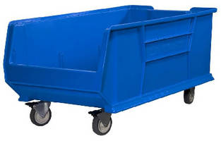 Large Plastic Storage Bins accommodate casters for mobility.