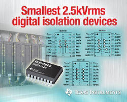 Digital Isolation Devices feature 2.5 kVrms rating.